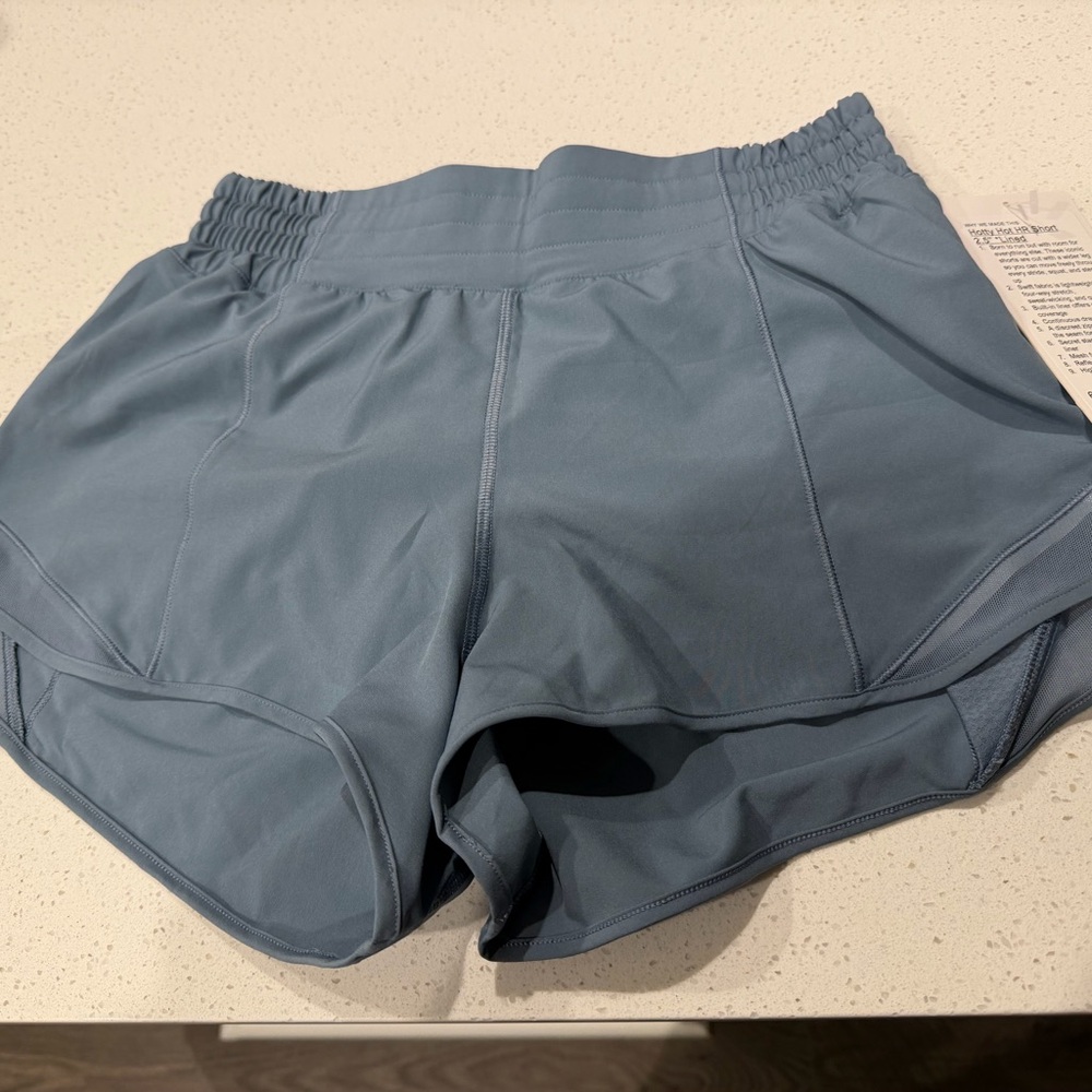 NWT lululemon athletica Hotty Hot High Rise Athletic Shorts in Steel Blue